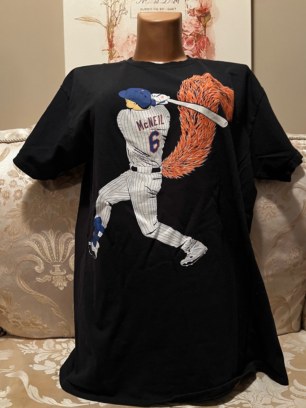 MLB MetsTee Shirt Mc Neil #6 Squirrel Tail